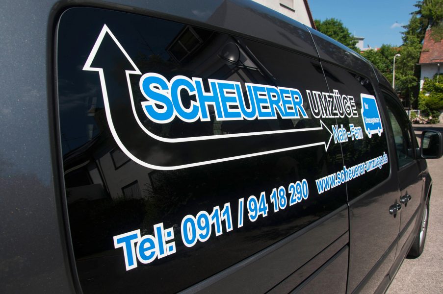 Detailansicht des Logos von Scheuerer Umzüge