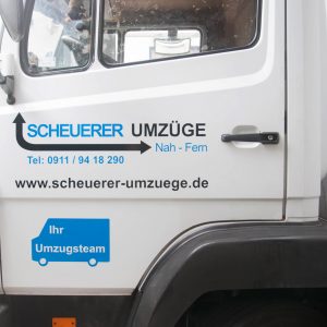 LKW beklebung Umzüge Scheuerer