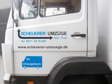 LKW beklebung Umzüge Scheuerer