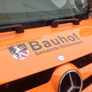 Folierung eines Bauhof Fahrzeuges für die Gemeinde Rückersdorf
