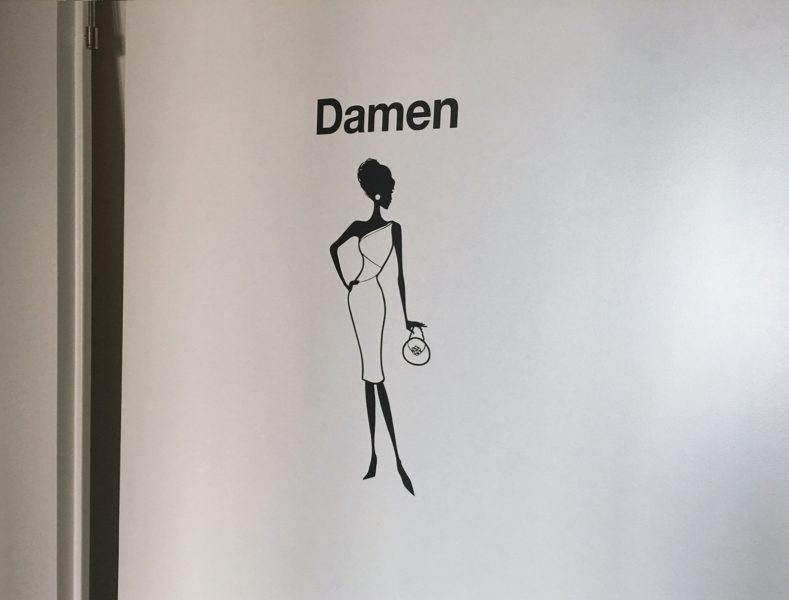 Schilder, Türen und 3D Logo - Damen WC Figur in schwarz