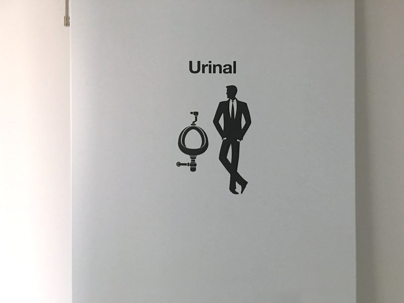 Schilder, Türen und 3D Logo - Herren WC Figur in schwarz