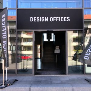 Oberlicht-Aufkleber - Eingang von Design Offices in Erlangen