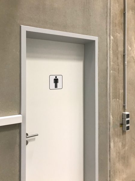 Toilettenmännchen - Aufkleber an Toilettentüre, männliche Figur, Herren