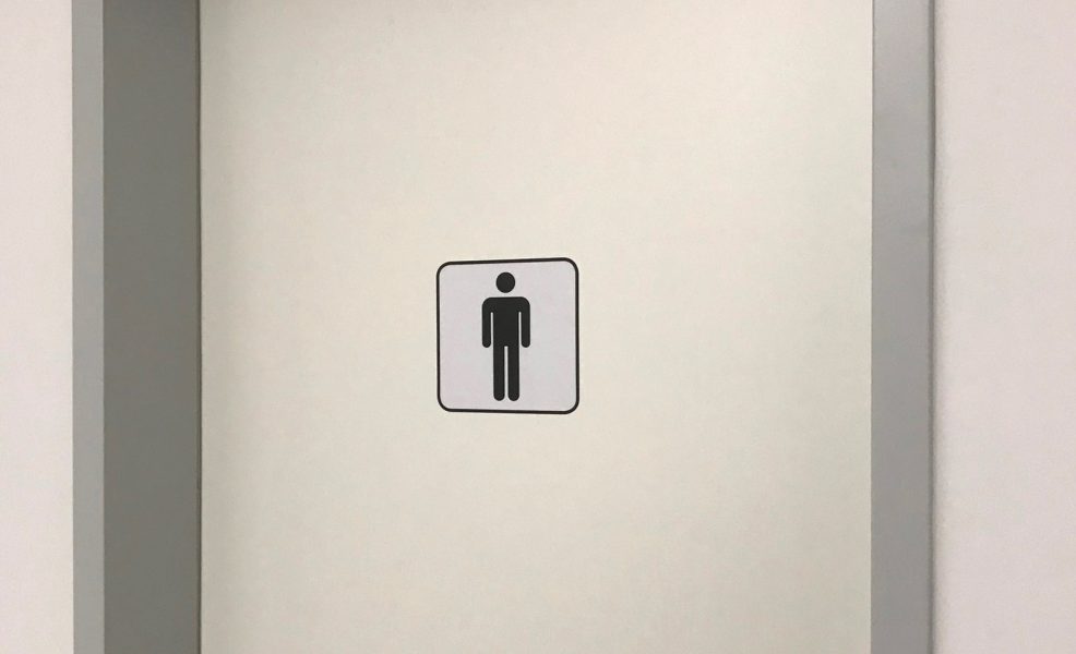 Toilettenmännchen - Aufkleber an Toilettentüre, männliche Figur