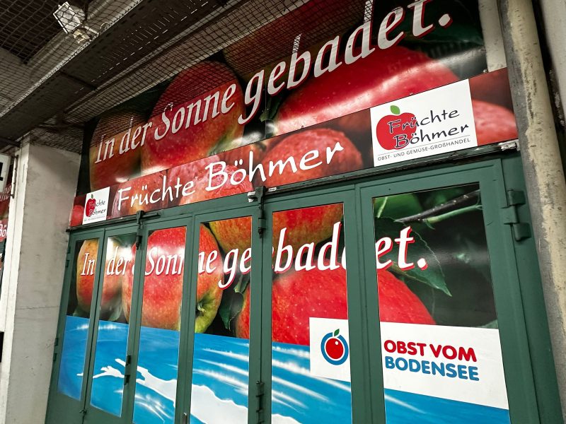 Schilder - Große Alu-Dibond-Schilder mit bedruckter Folie und Logo für Früchte Böhmer